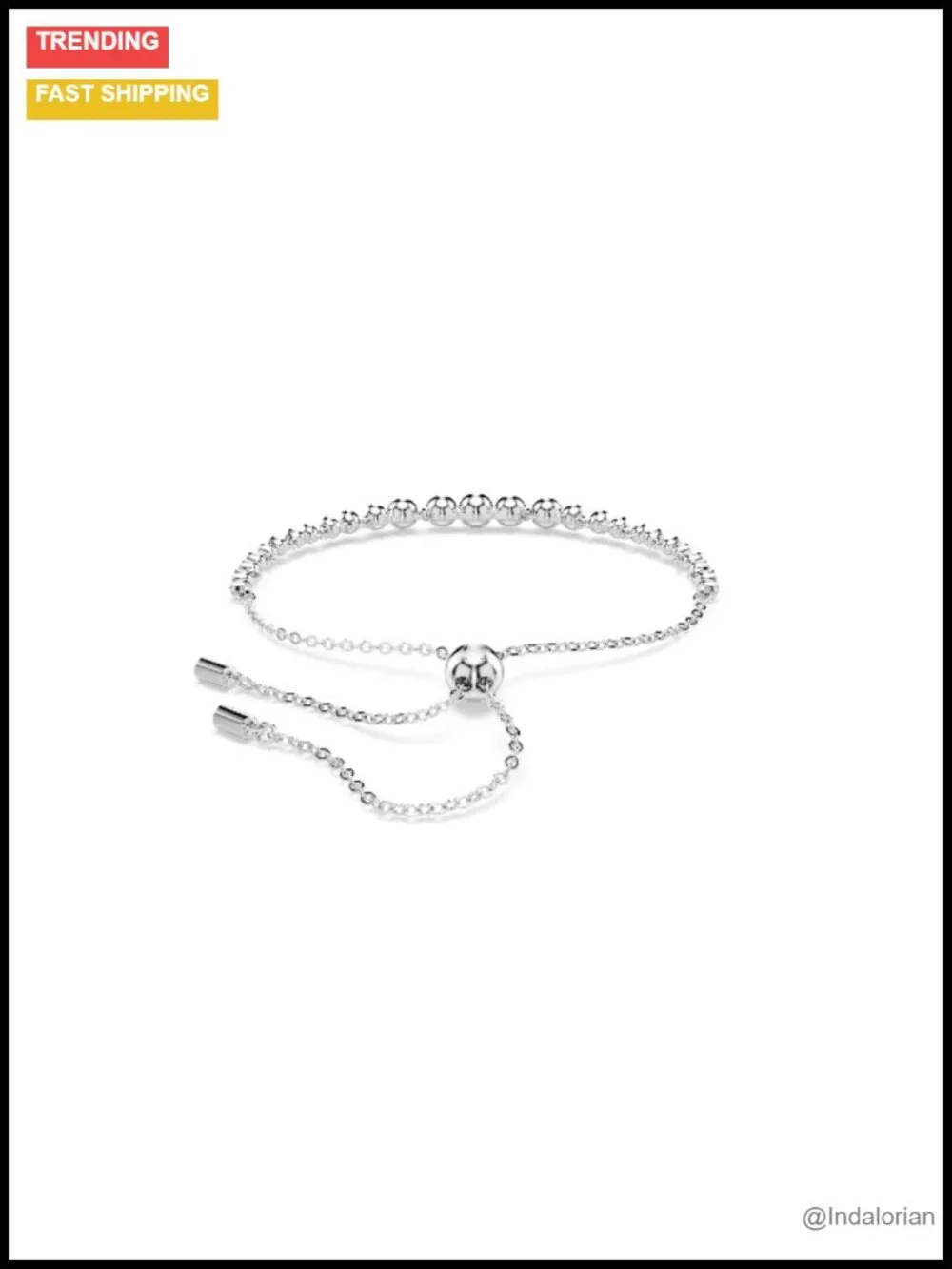 Swarovski Emily Tennis Bracelet Adjustable Bolo Rhodium Finish